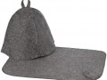 Набор для бани Heat Off с ковриком, серый
