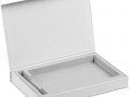 Коробка Silk с флокированным ложементом под ежедневник и ручку, ver. 2, белая