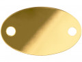 Шильдик металлический Alfa Oval, золотистый глянцевый
