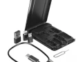 Органайзер с беспроводной зарядкой и набором адаптеров Octopod, черный