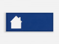 Лейбл из ПВХ с вырубкой «Дом», синий