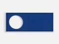 Лейбл из ПВХ с вырубкой «Круг», синий
