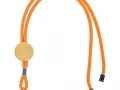 Шнурок для бейджа Tube Wood, оранжевый