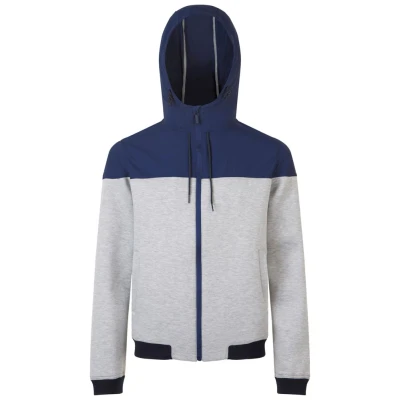 Куртка унисекс Voltage, серый меланж с темно-синим