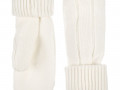 Варежки Knit Beat, белые (молочные)