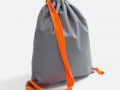 Рюкзак B3, серый с оранжевыми лямками