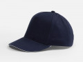 Бейсболка Classic 2.0, темно-синяя с белым кантом