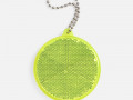 Пешеходный светоотражатель с цепочкой «Круг», неон-желтый