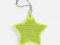 Пешеходный светоотражатель с цепочкой «Звезда», желтый неон