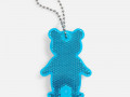 Пешеходный светоотражатель с цепочкой «Мишка», синий