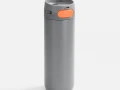 Термостакан X1 с цветной кнопкой, серый с оранжевым