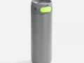 Термостакан X1 с цветной кнопкой, серый с желтым