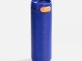Термостакан X1 с цветной кнопкой, синий с оранжевым
