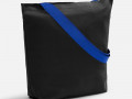 Шопер B5, черный с широкими синими ручками