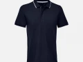 Рубашка поло унисекс Palermo, темно-синяя с белым