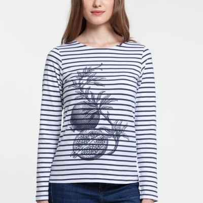 Футболка женская Grand Granat, белая с синим