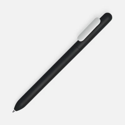 Ручка шариковая Swiper Soft Touch, черная с белым