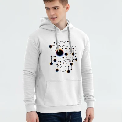 Толстовка с капюшоном No drugs, белая