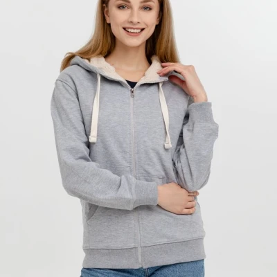 Толстовка на молнии Kulonga Sherpa, серый меланж