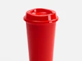 Стакан с крышкой Color Cap, ver.2, красный