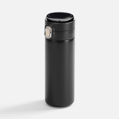 Смарт-бутылка c заменяемой батарейкой warmSens, черная