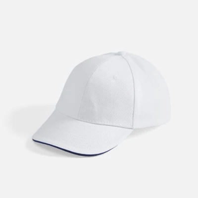 Бейсболка Buffalo, белая с темно-синим