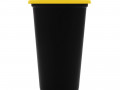 Стакан с крышкой Color Cap Black, черный с желтым