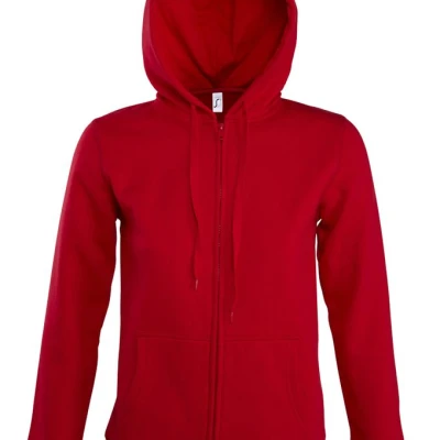 Толстовка женская на молнии с капюшоном Seven Women, красная