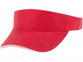 Козырек Active, красный с белым кантом