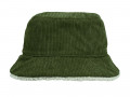 Панама Bucket двусторонняя утепленная, хаки с бежевым