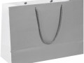 Пакет бумажный Bicolor, белый с серым