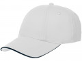 Бейсболка Canopy, белая с темно-синим кантом