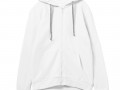 Толстовка на молнии с капюшоном Siverga Heavy, белая (белоснежная)