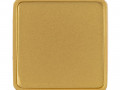 Квадратный шильдик на резинку Epoxi, матовый золотистый