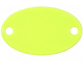 Шильдик металлический Alfa Oval, желтый неон